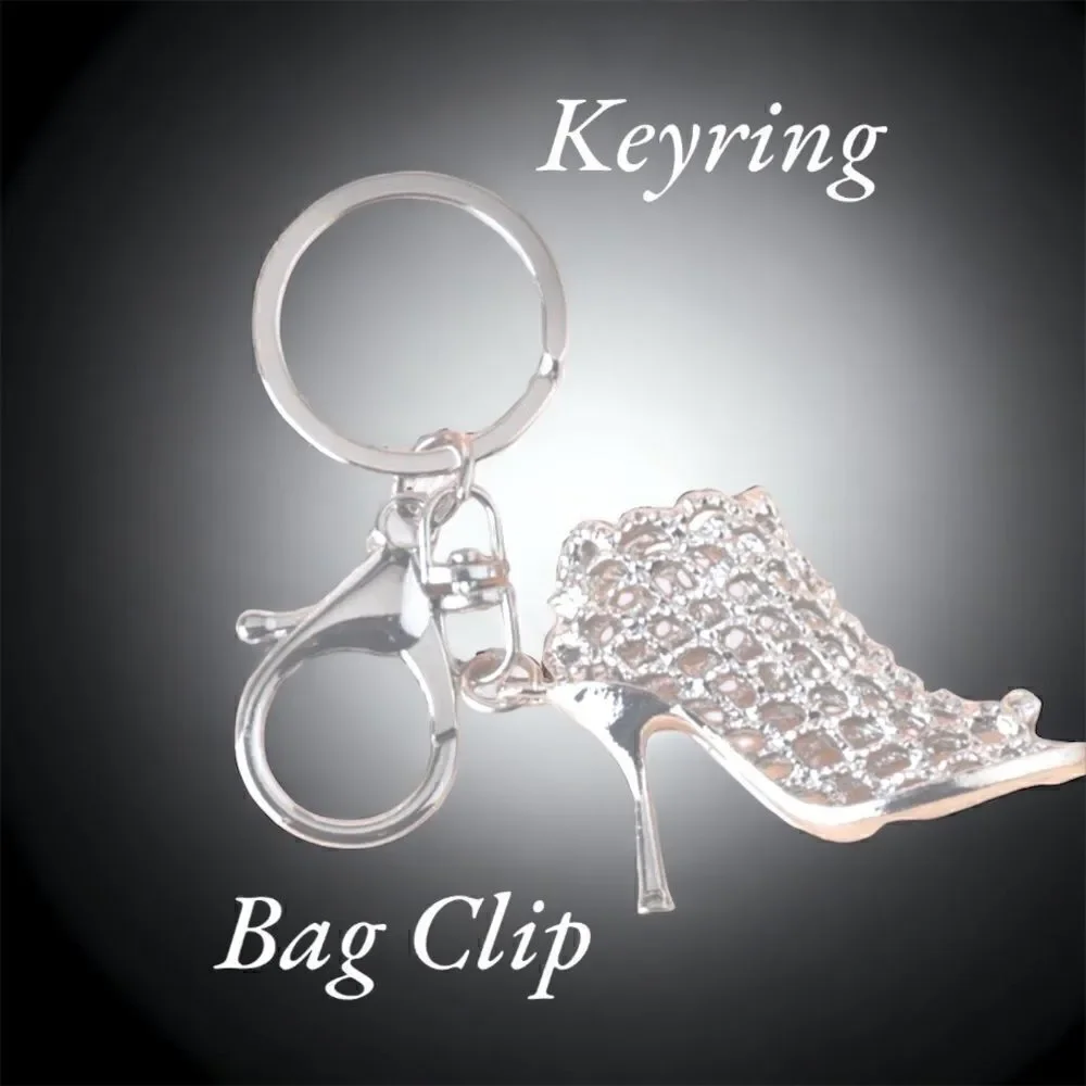 High-Heel Bag charm/Key Ring l Silver l New